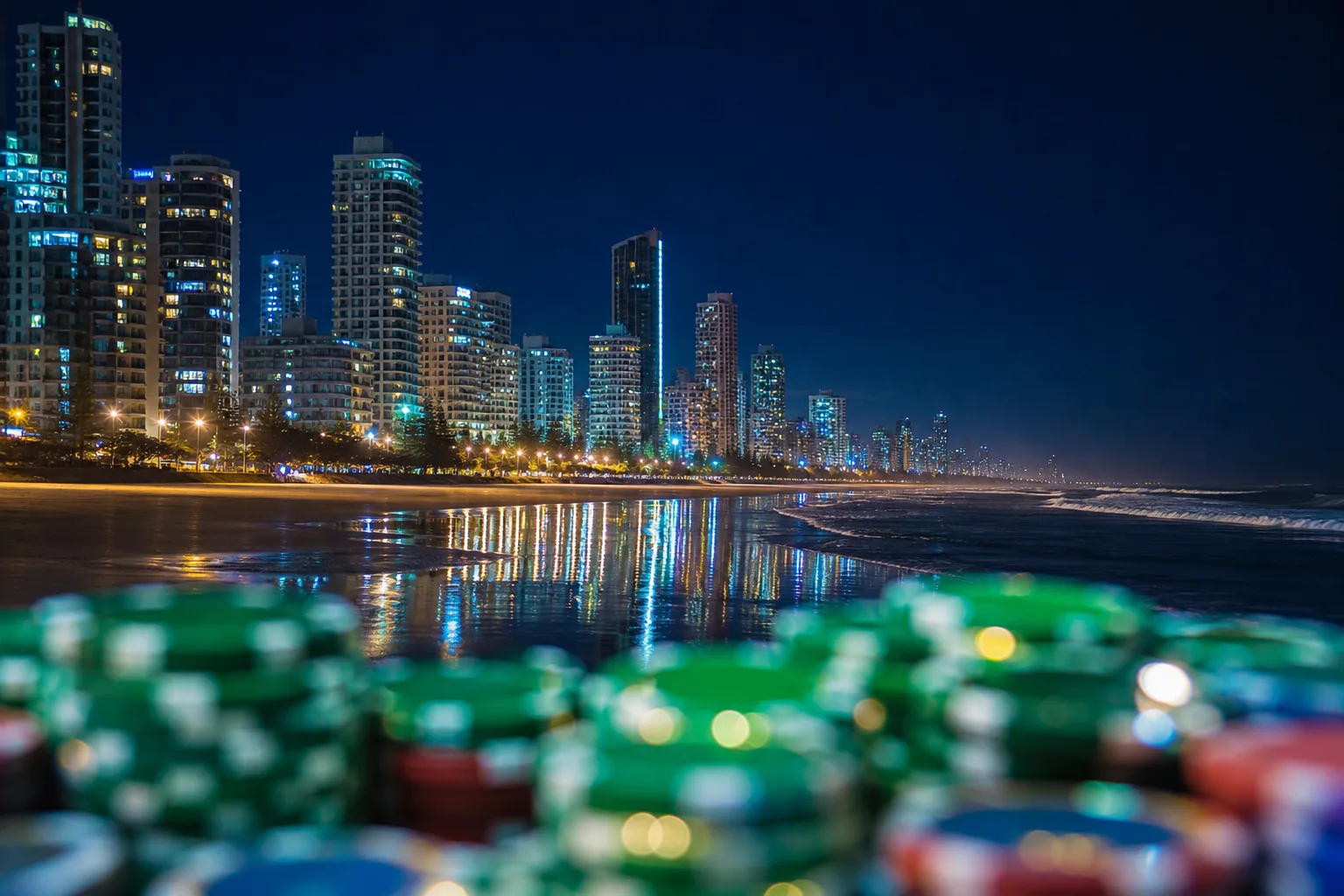 Editorial city guide graphic for Adelaide Casino readers in Gold Coast, QLD