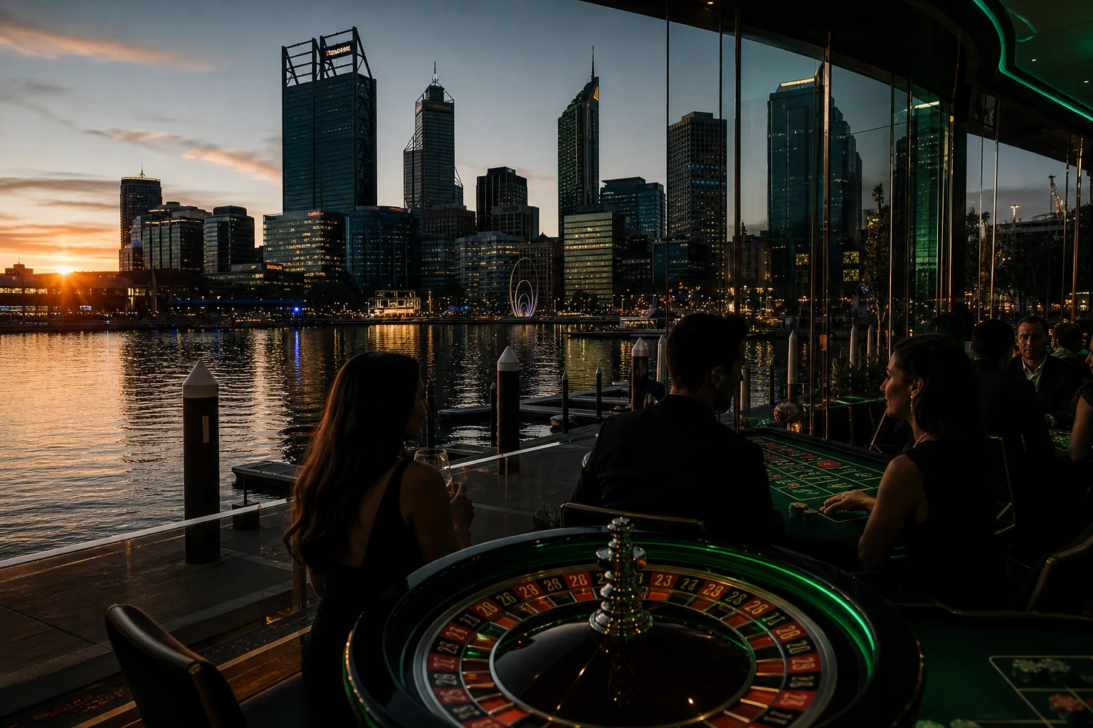 Editorial city guide graphic for Adelaide Casino readers in Perth, WA